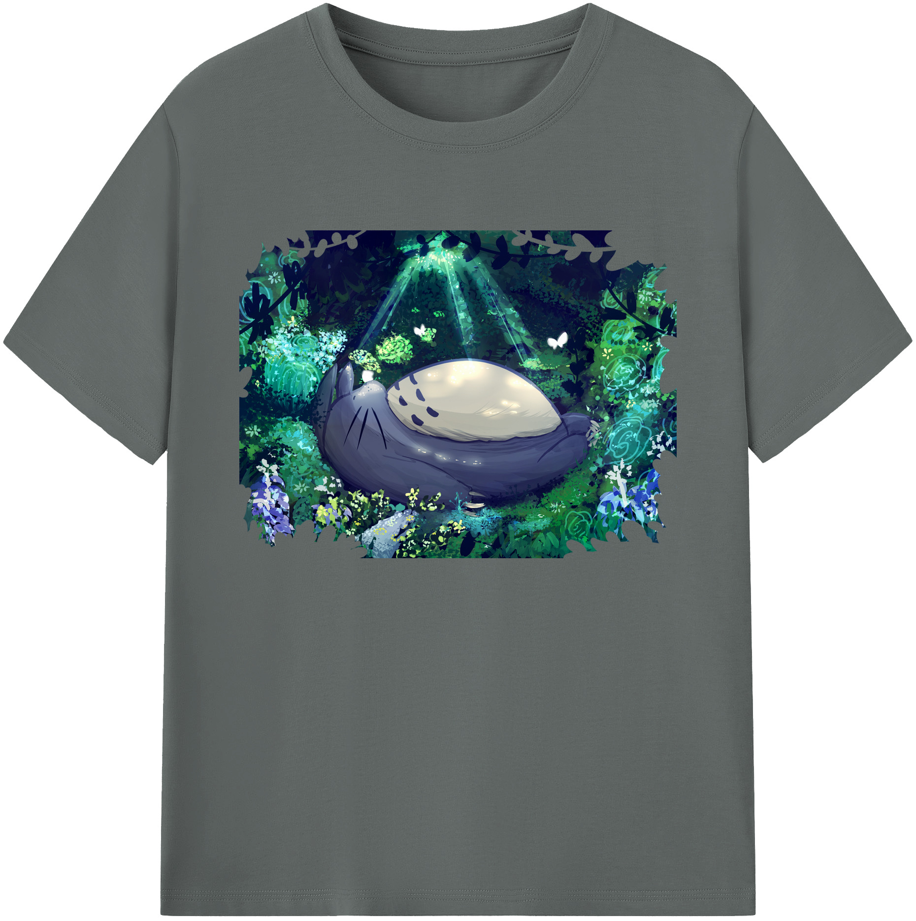 （画像用） となりのトトロ 草壁メイ 草壁サツキ My Neighbor Totoro Satsuki Kusakabe Mei Kusakabe 綿100％ メンズ半袖Tシャツ｜肌触りやわらか＆通気性